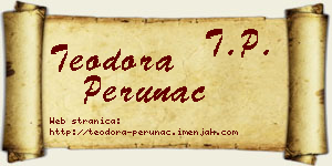 Teodora Perunac vizit kartica